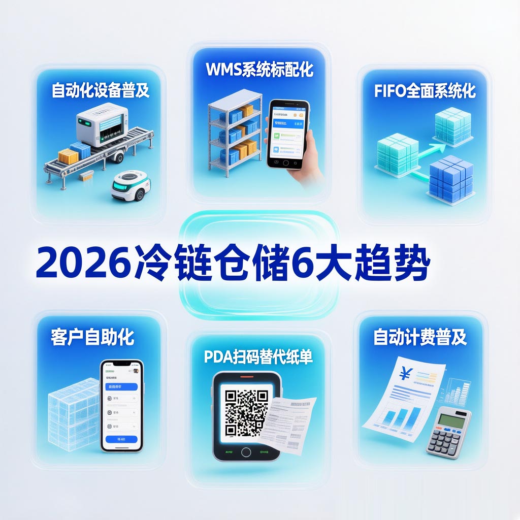 冷链仓储6大趋势：WMS标配化、FIFO系统化、自动计费、PDA扫码、客户自助化、自动化设备